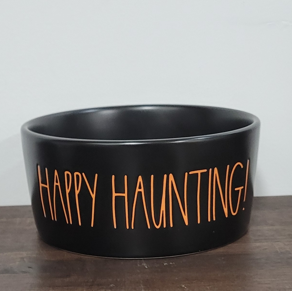 Rae Dunn 'Happy Haunting' Dog Dish